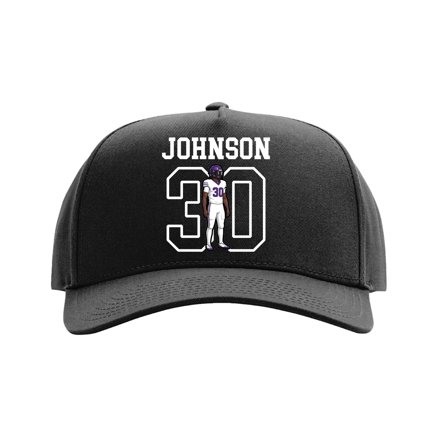 Full Fabric Five-Panel Champ Cap — Shirsey in Black