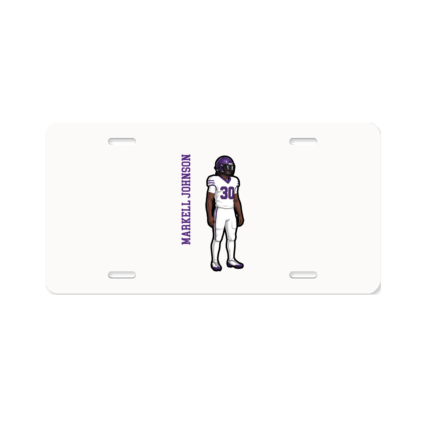 License Plate — Name Vertical in Classic