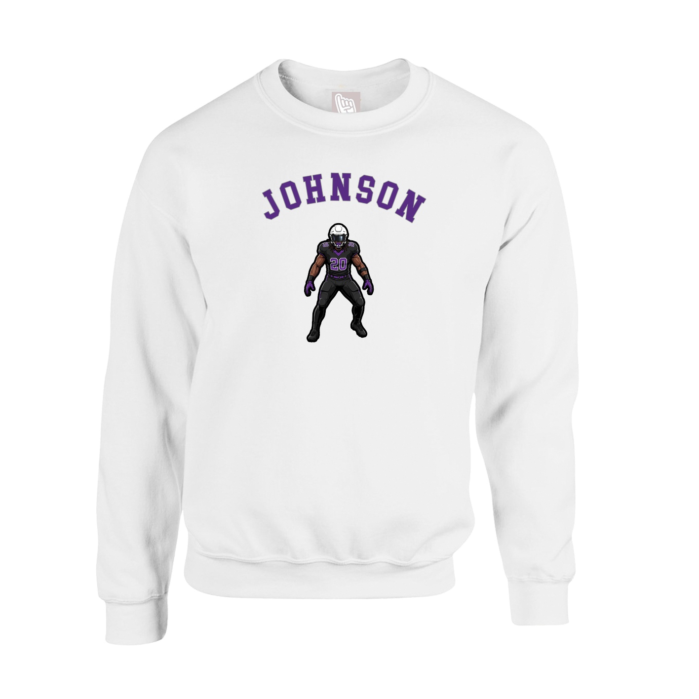 Fleece Crew — Shirsey Arch in White