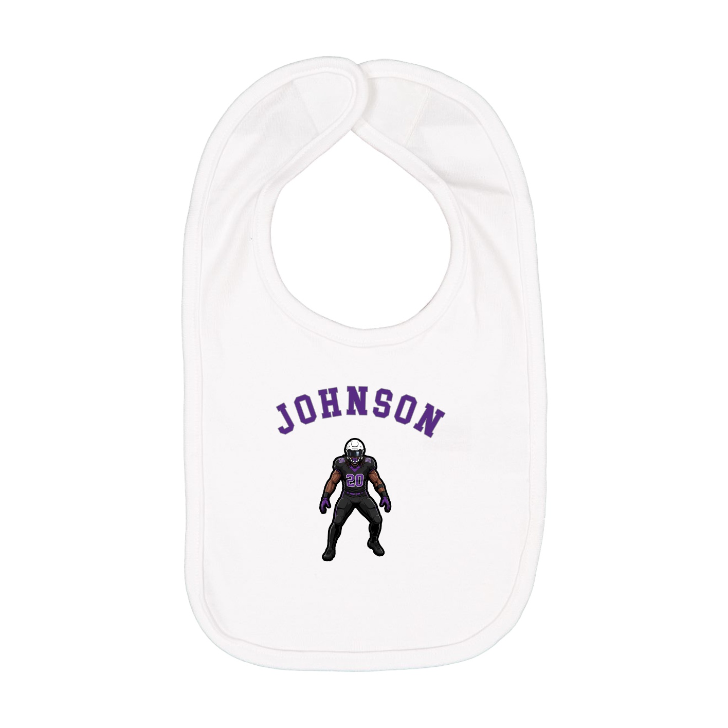 Infant Bib — Shirsey Arch in White