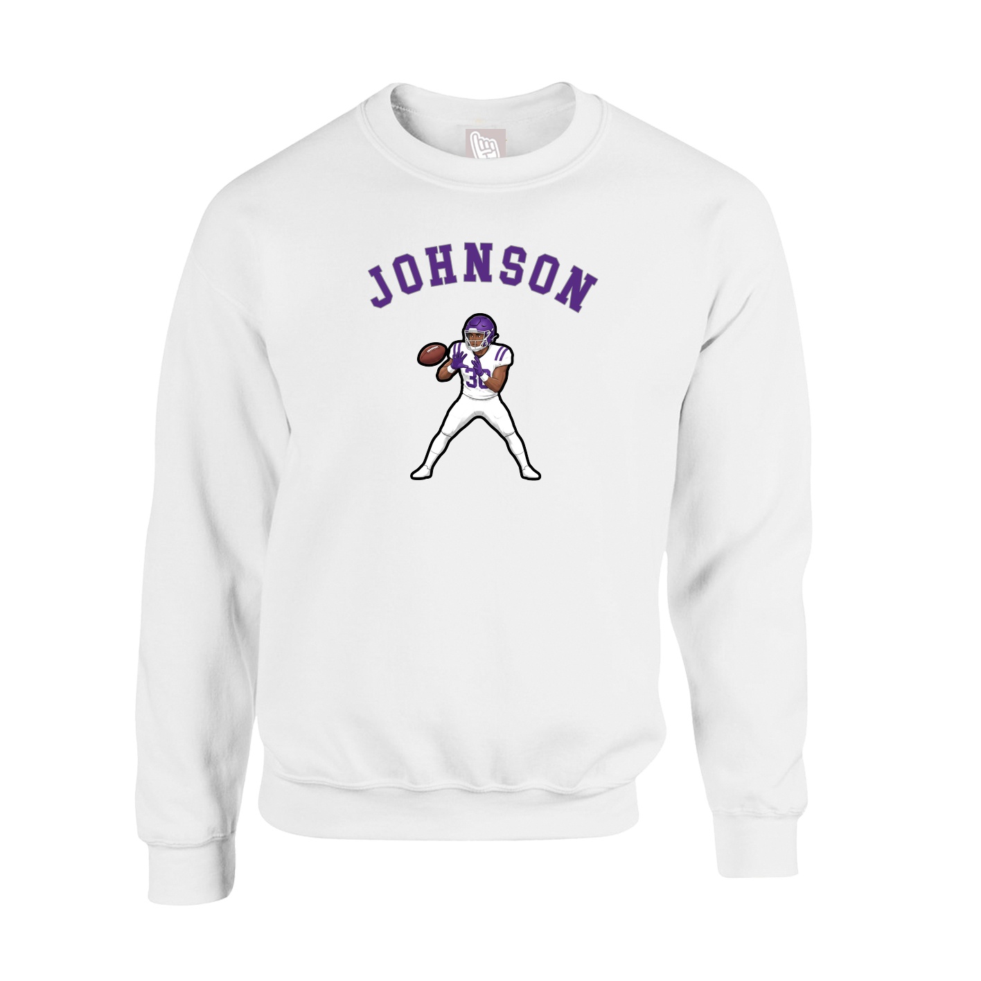 Fleece Crew — Shirsey Arch in White