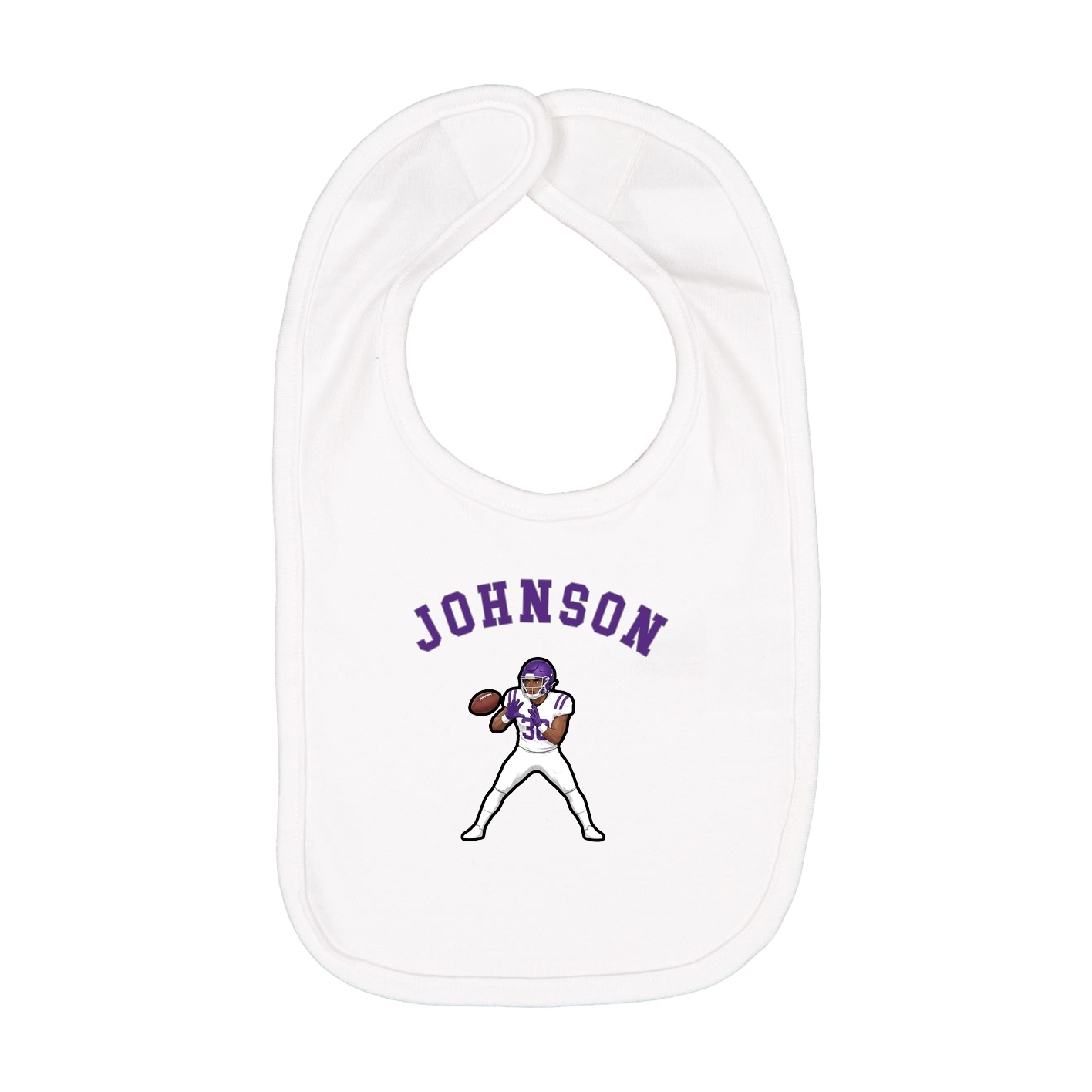 Infant Bib — Shirsey Arch in White