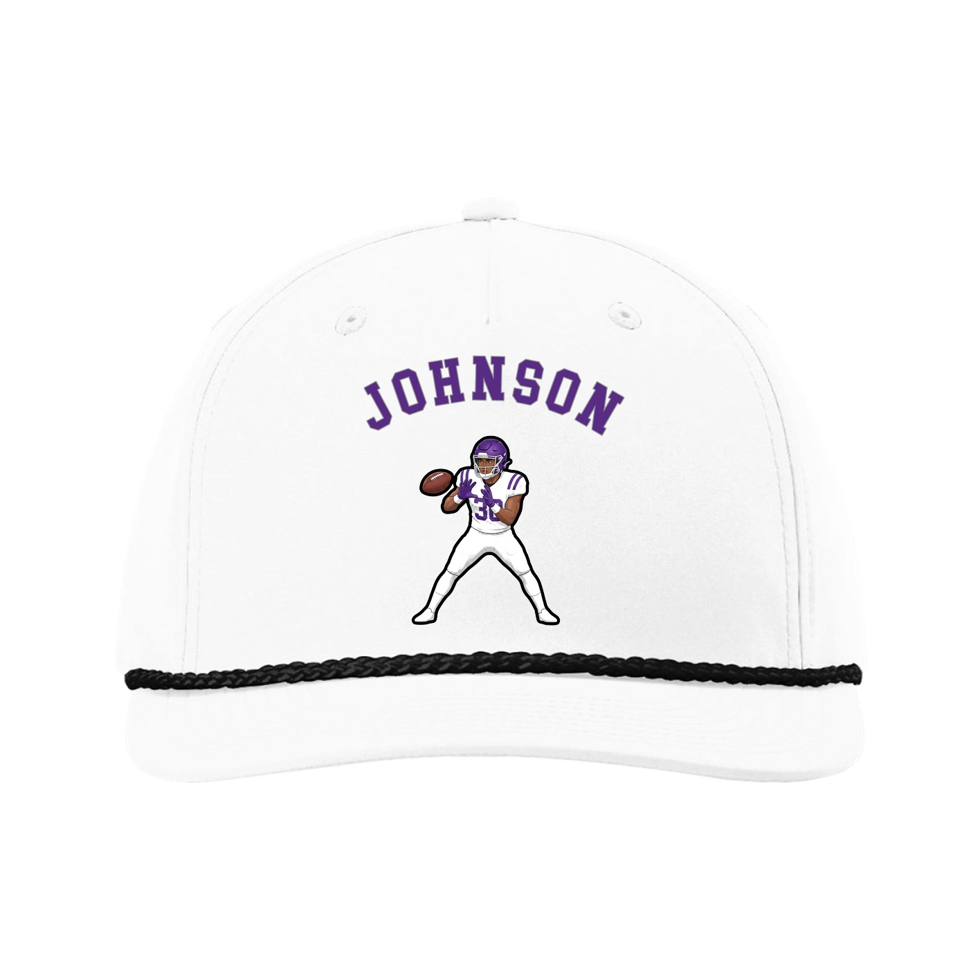 Five-Panel Classic Rope Cap — Shirsey Arch in White