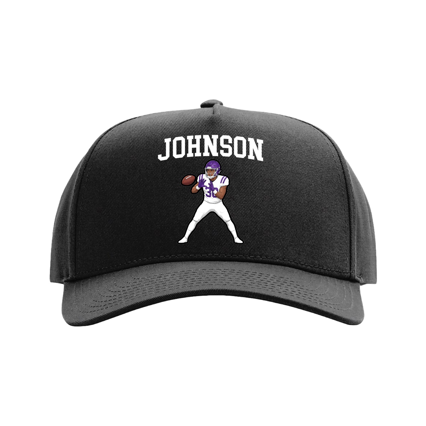 Full Fabric Five-Panel Champ Cap — Shirsey in Black