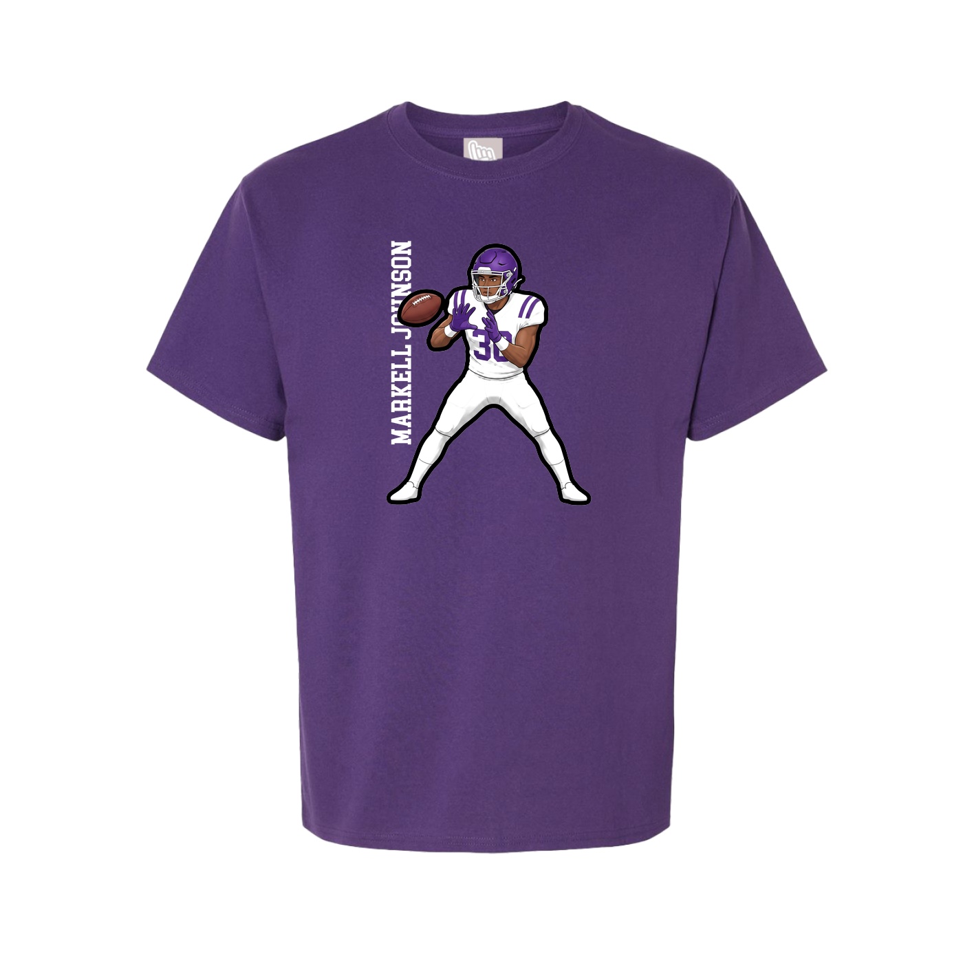 Tee — Name Vertical in Purple