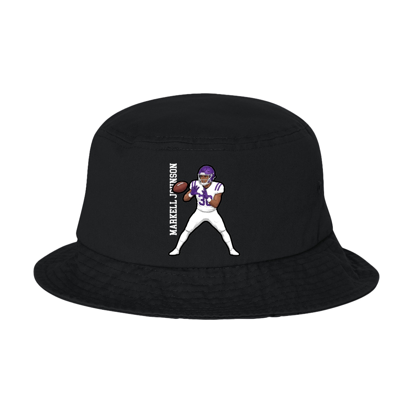 Bucket Cap — Name Vertical in Black