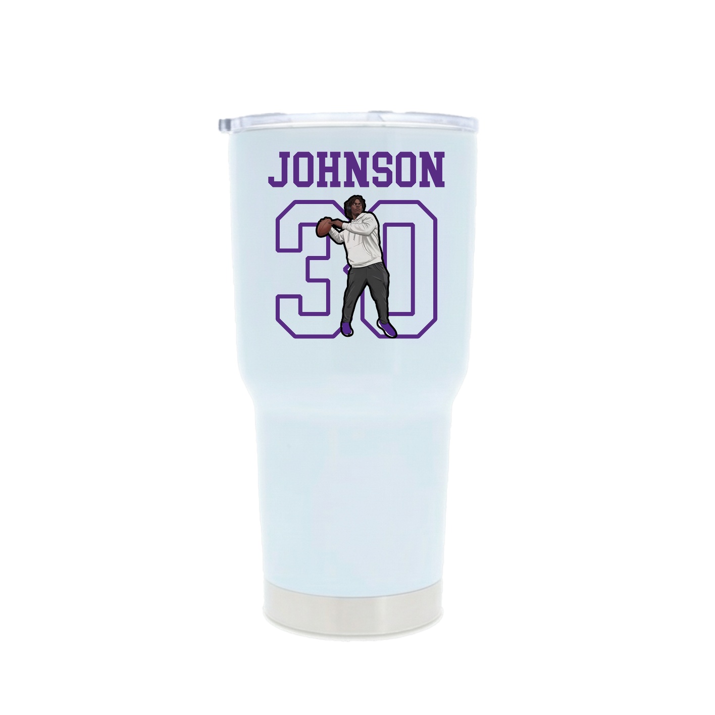 30oz Stainless Steel Tumbler — Shirsey in White