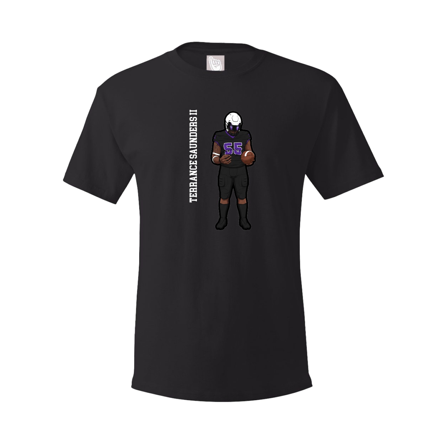 Tee — Name Vertical in Black