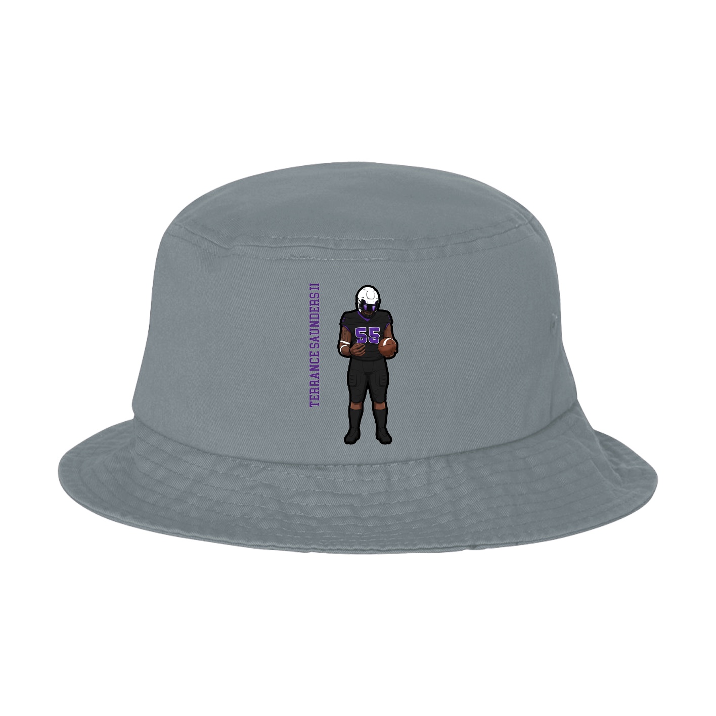 Bucket Cap — Name Vertical in Grey