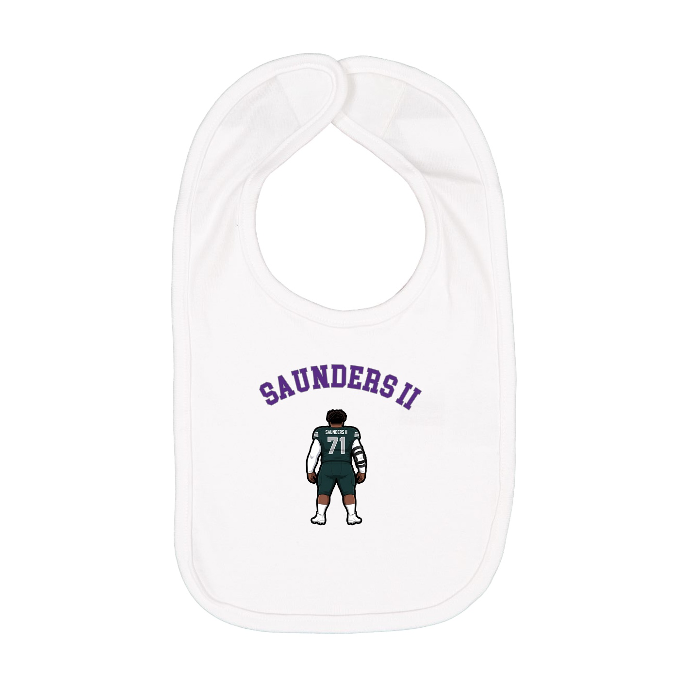 Infant Bib — Shirsey Arch in White