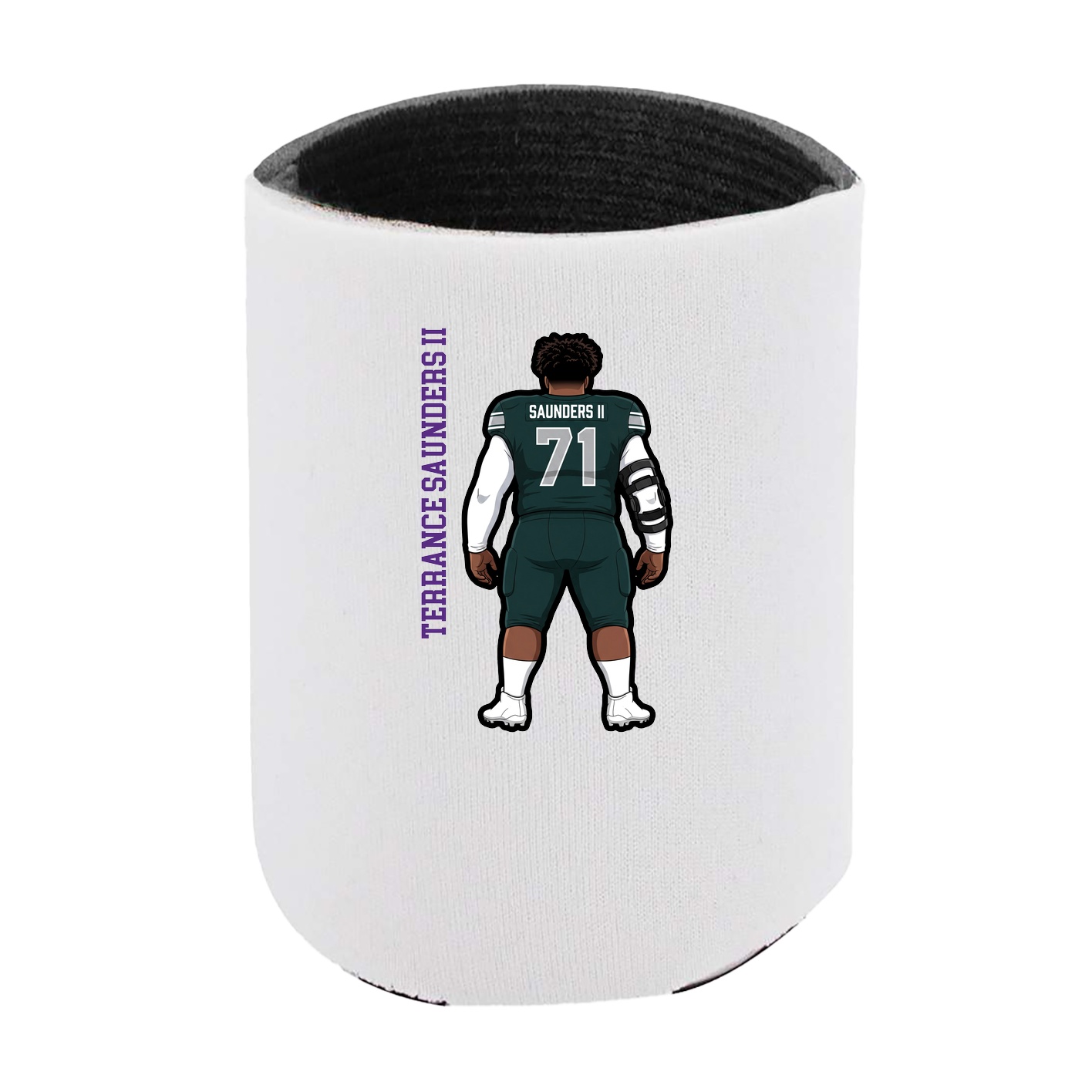 Can Holder — Name Vertical in White