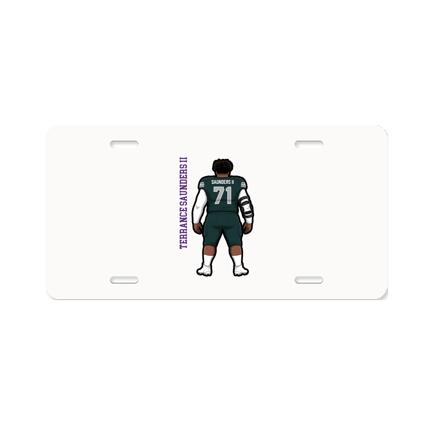 License Plate — Name Vertical in Classic