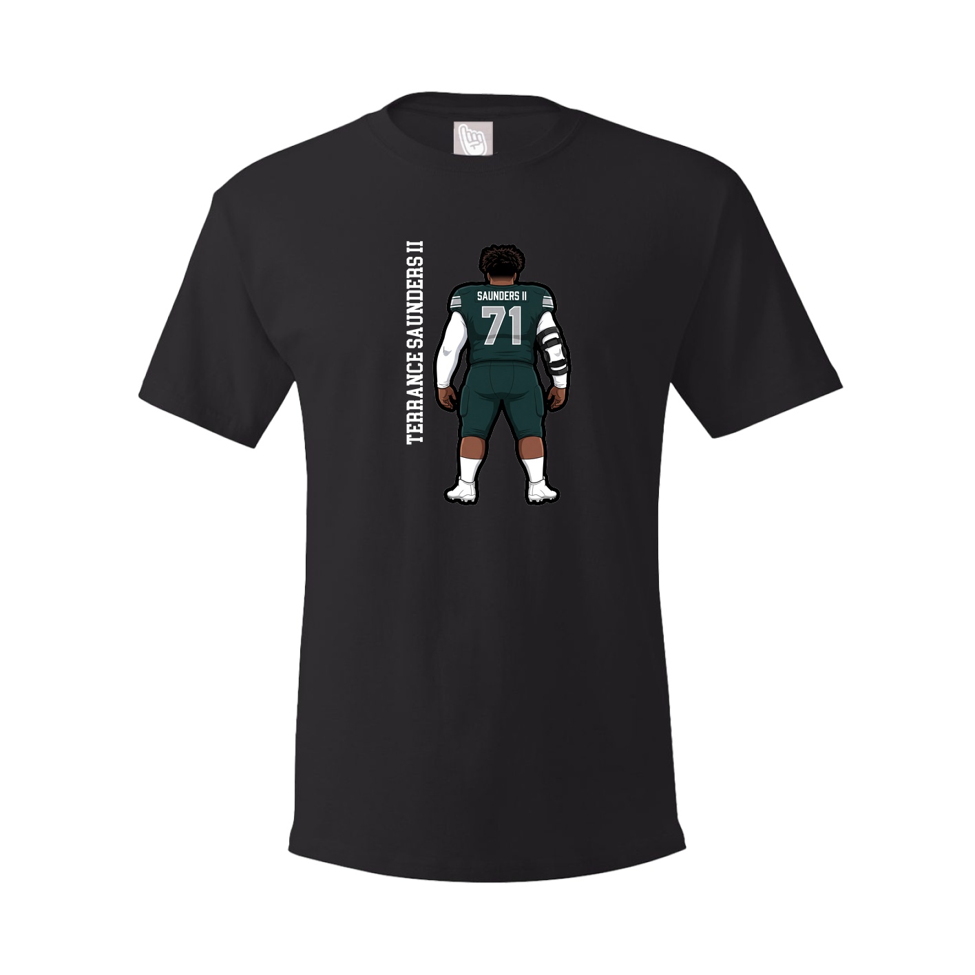 Youth Tee — Name Vertical in Black