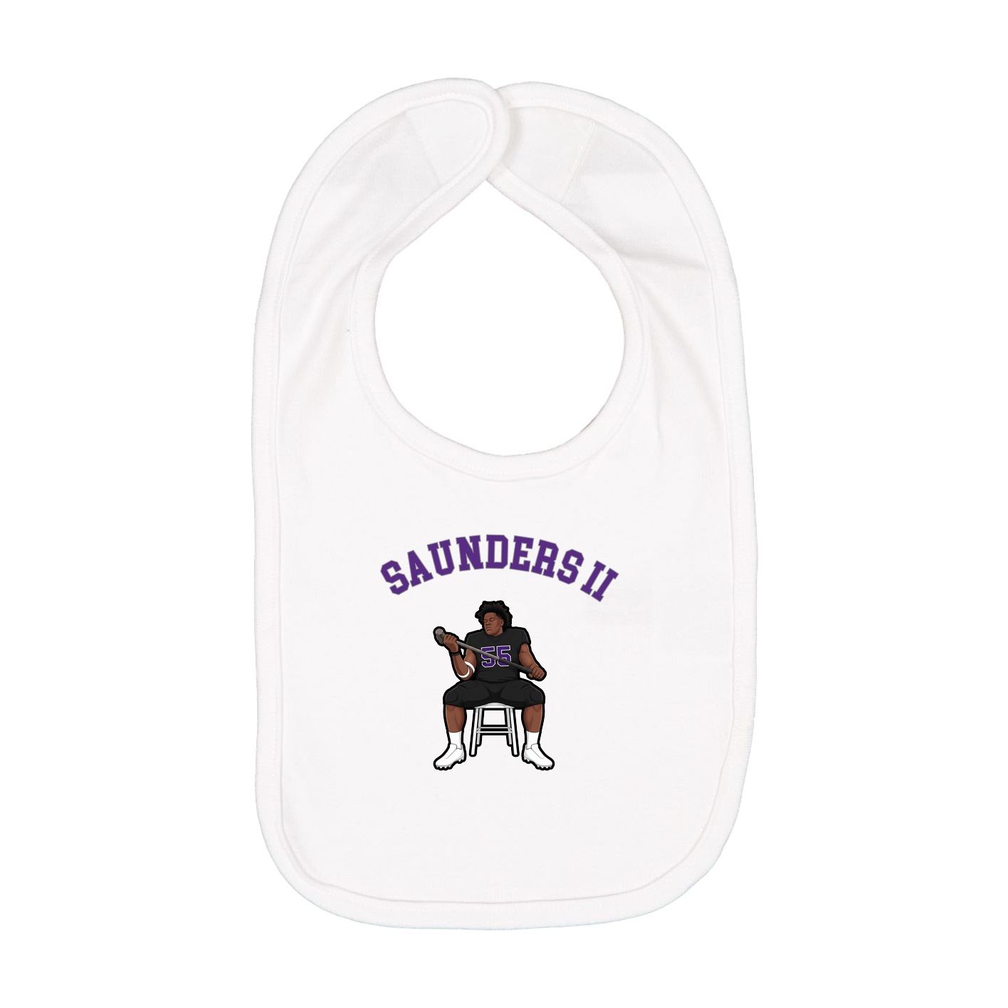 Infant Bib — Shirsey Arch in White