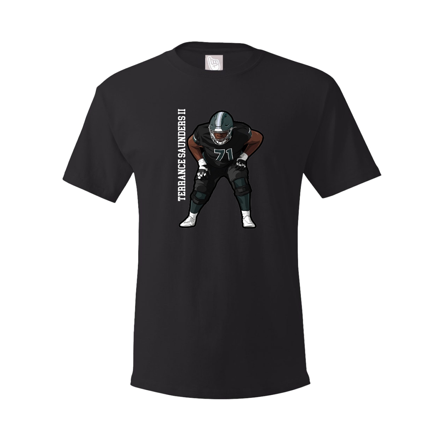 Youth Tee — Name Vertical in Black