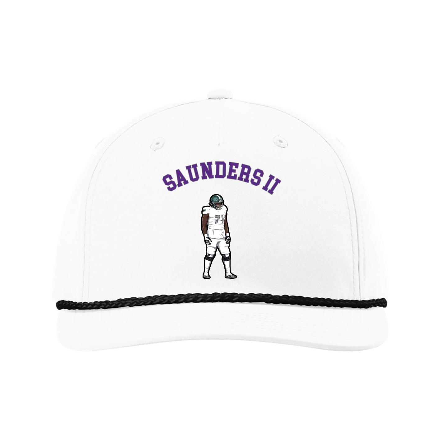 Five-Panel Classic Rope Cap — Shirsey Arch in White