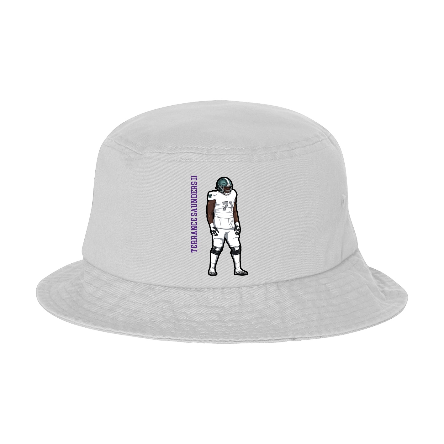 Bucket Cap — Name Vertical in White