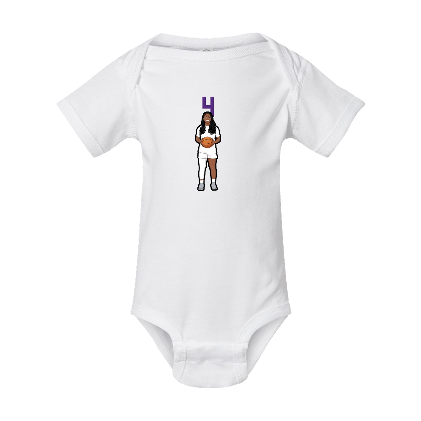 Baby Onesie — Number Top in White