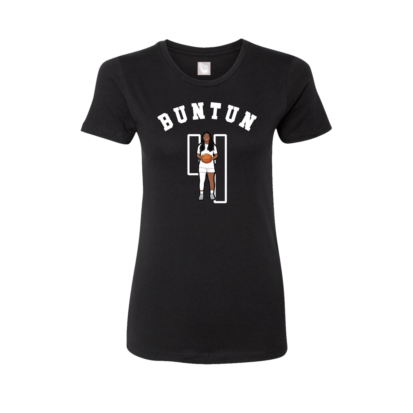 Fitted Women's Tee — Shirsey Arch in Black