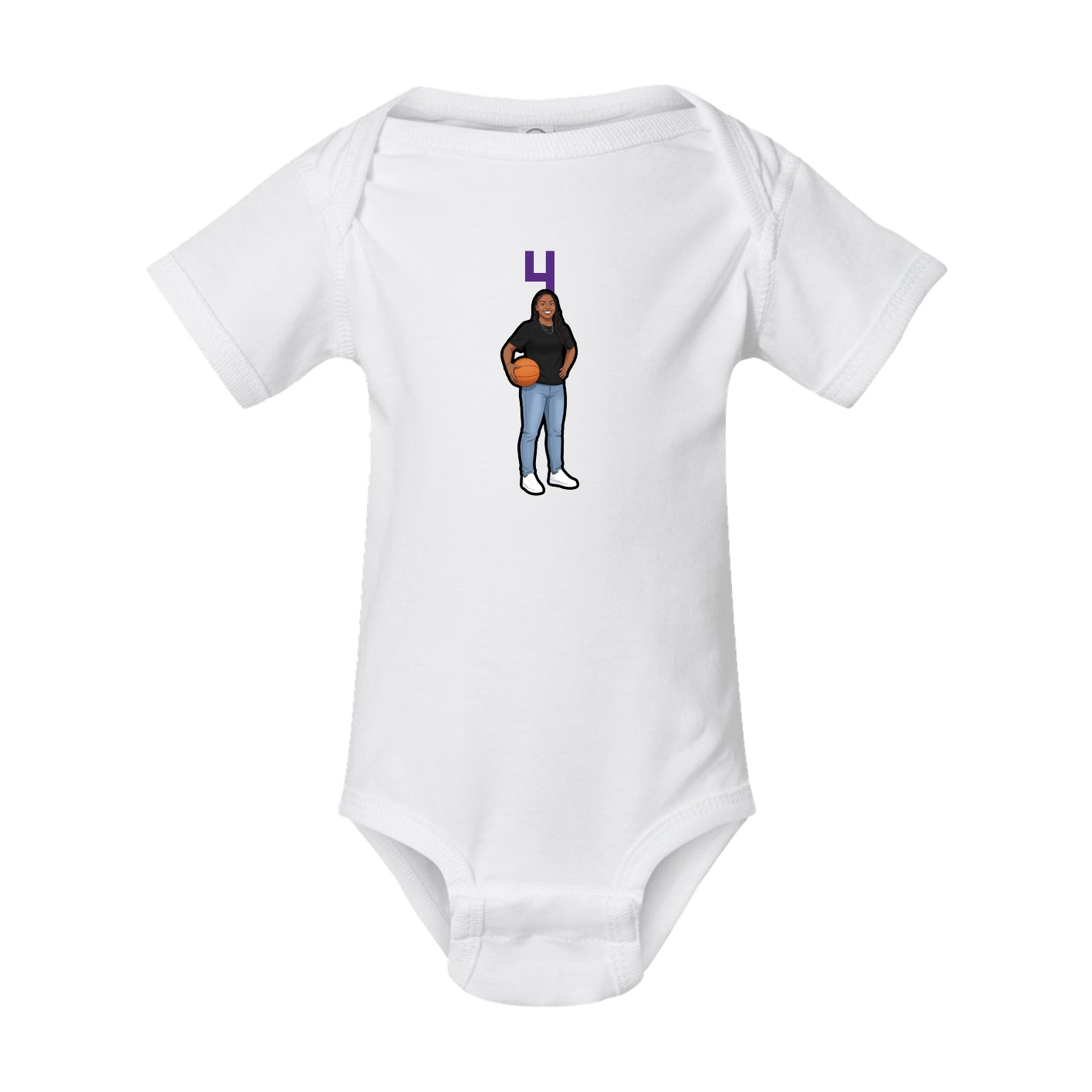 Baby Onesie — Number Top in White