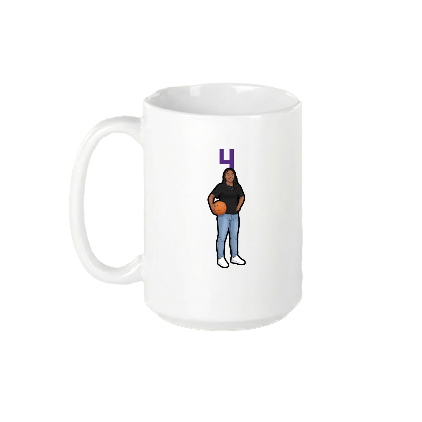 15oz Coffee Mug — Number Top in White