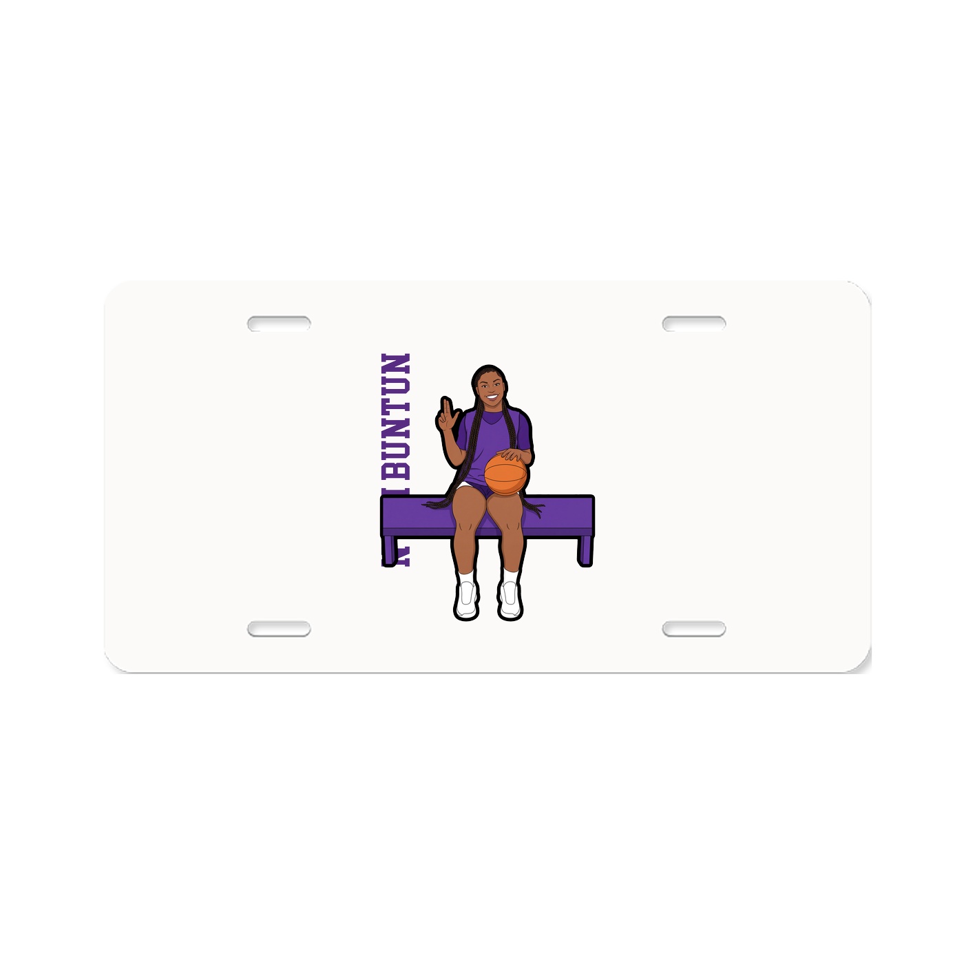 License Plate — Name Vertical in Classic