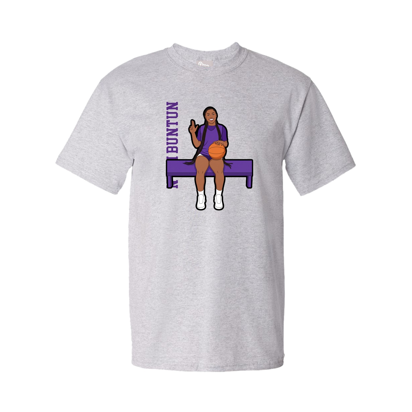 Tee — Name Vertical in Grey