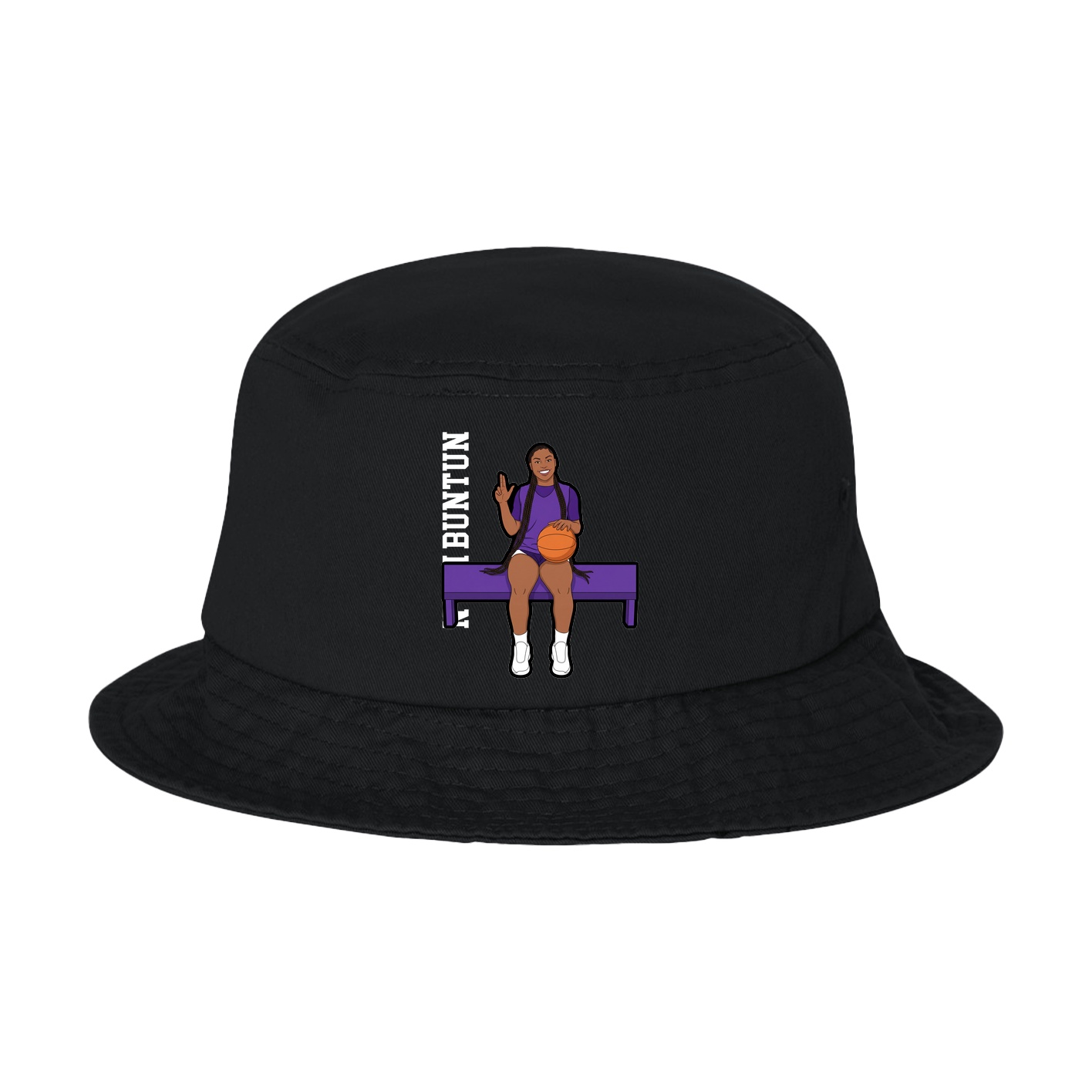 Bucket Cap — Name Vertical in Black