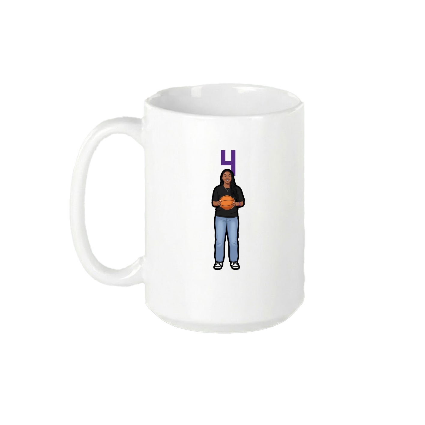 15oz Coffee Mug — Number Top in White