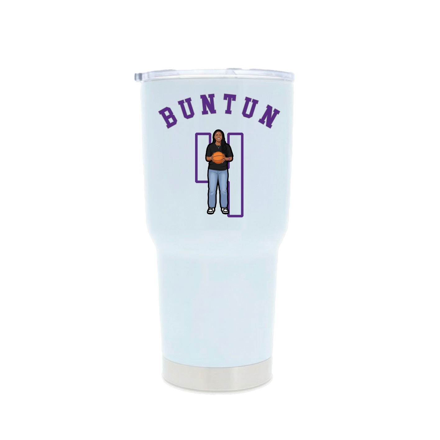 30oz Stainless Steel Tumbler — Shirsey Arch in White