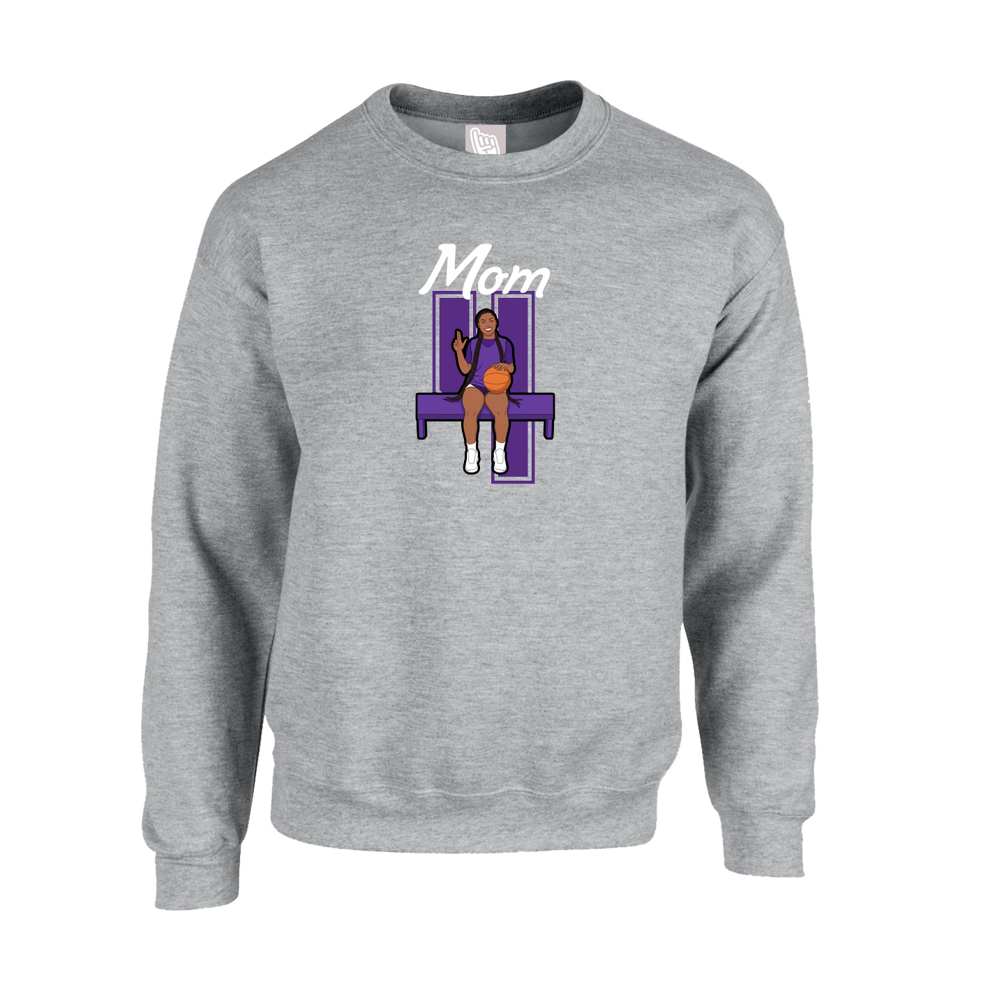 Fleece Crew — Mothers Day Shirsey in Grey