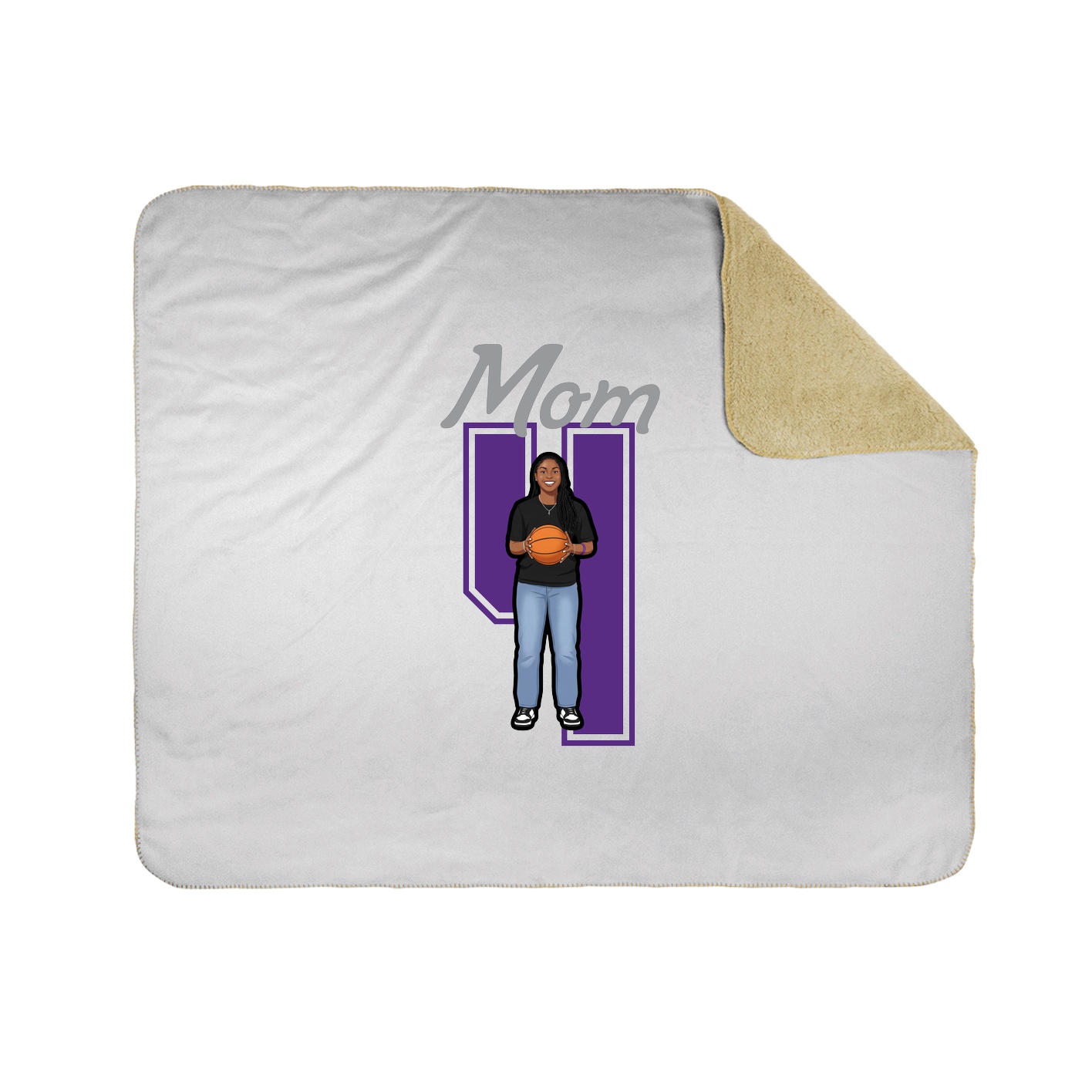 Throw Blanket — Mothers Day Shirsey in White