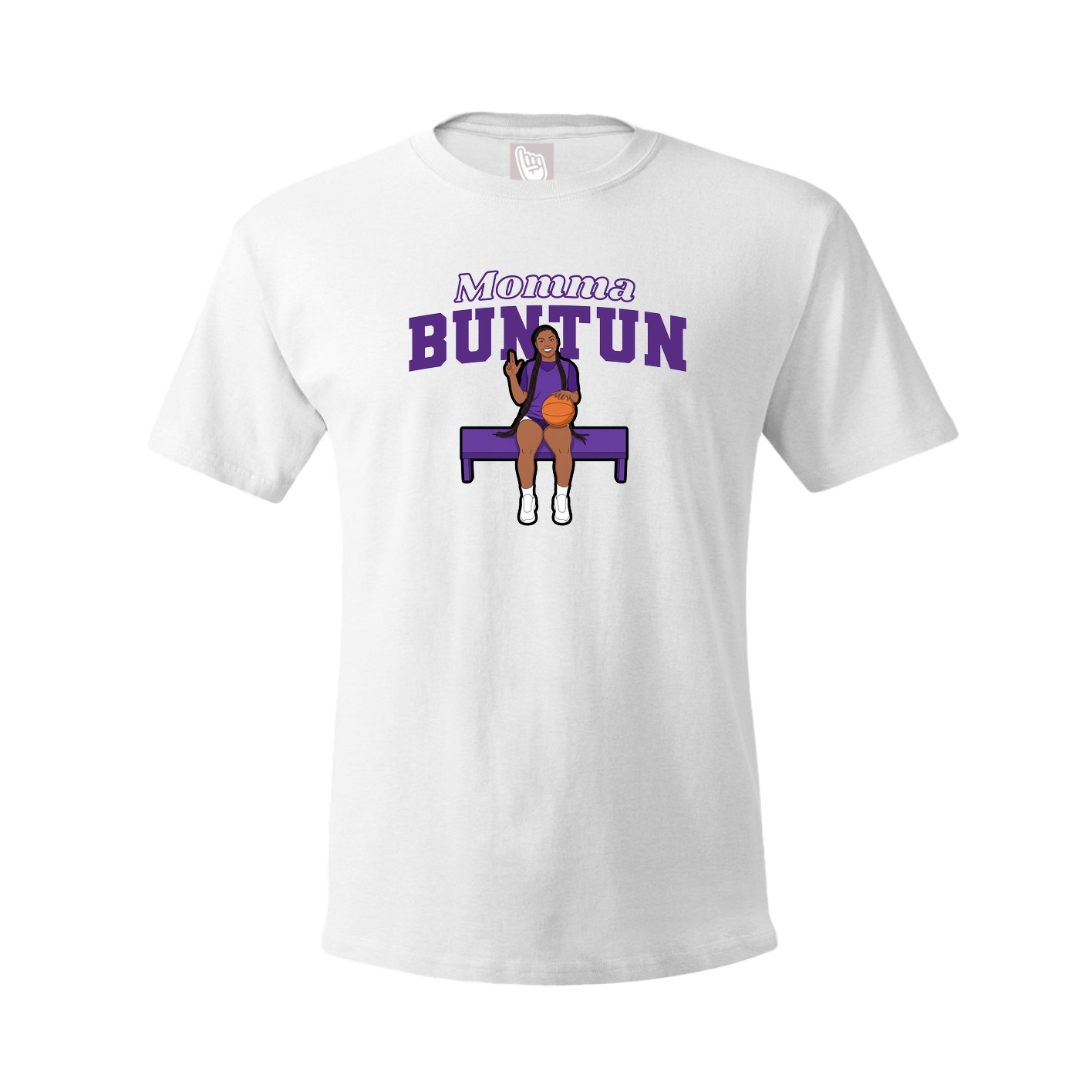 Youth Tee — Mothers Day Block in White