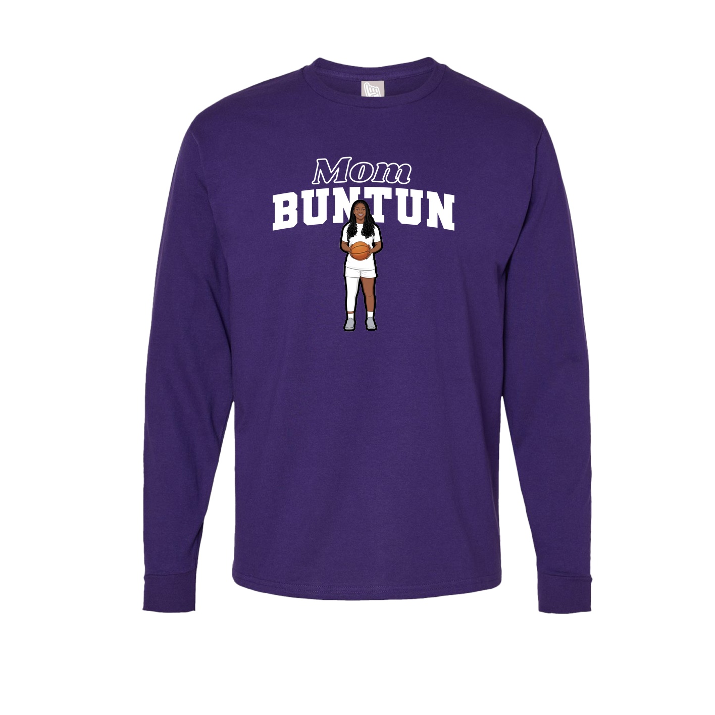 Long Sleeve Tee — Mothers Day Block in Purple
