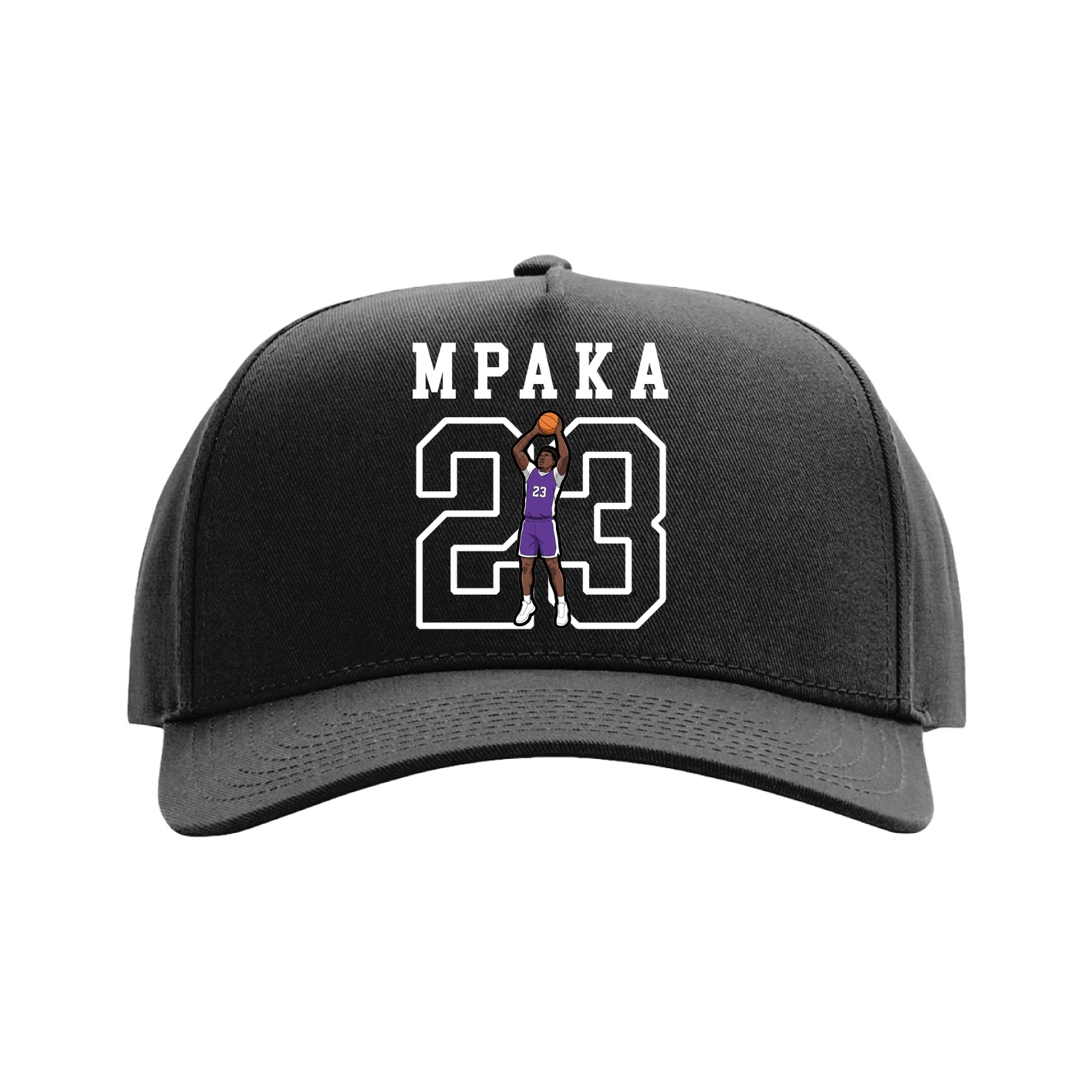 Full Fabric Five-Panel Champ Cap — Shirsey in Black