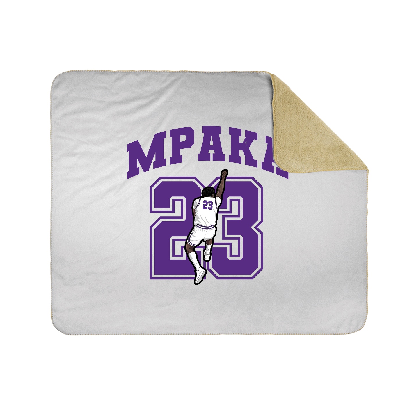 Throw Blanket — Number in White
