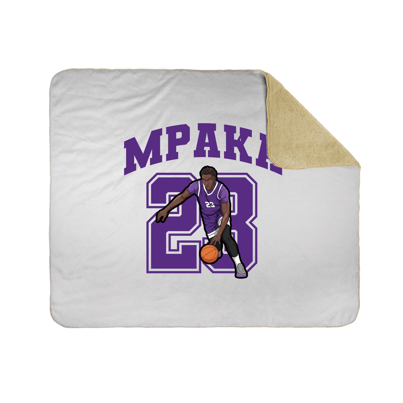 Throw Blanket — Number in White