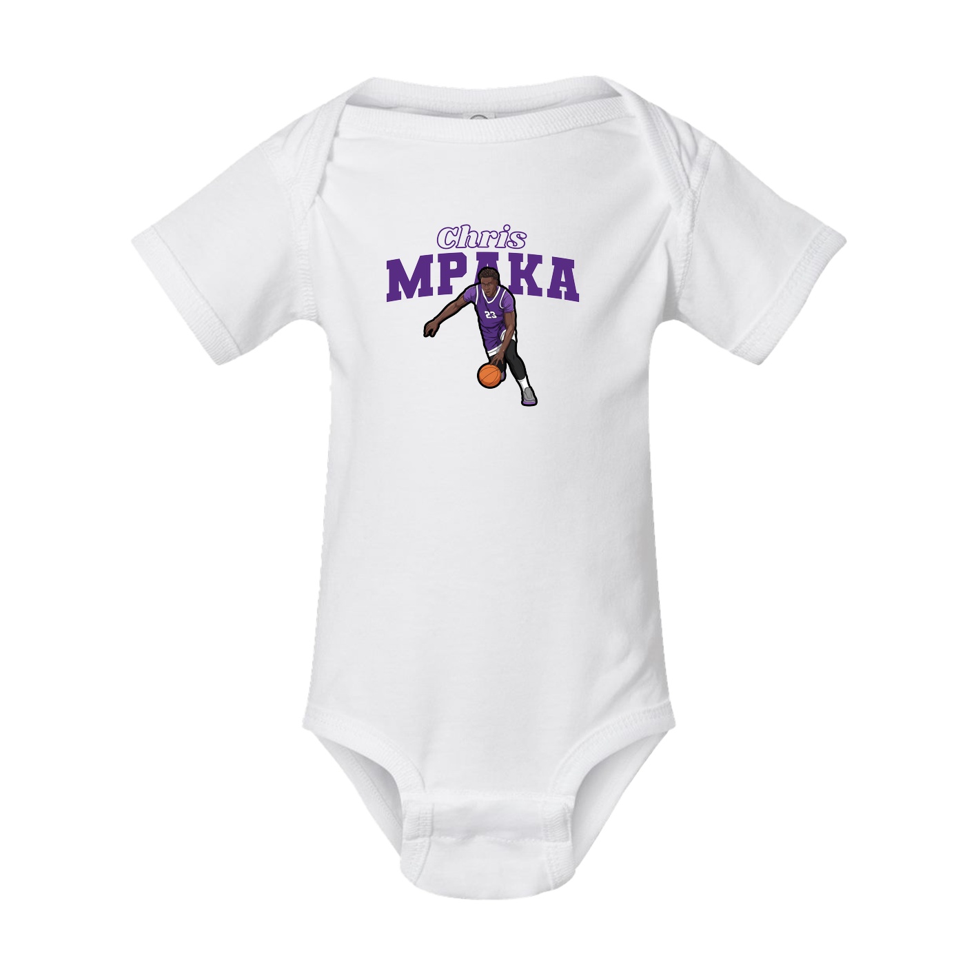 Baby Onesie — Name Arch in White