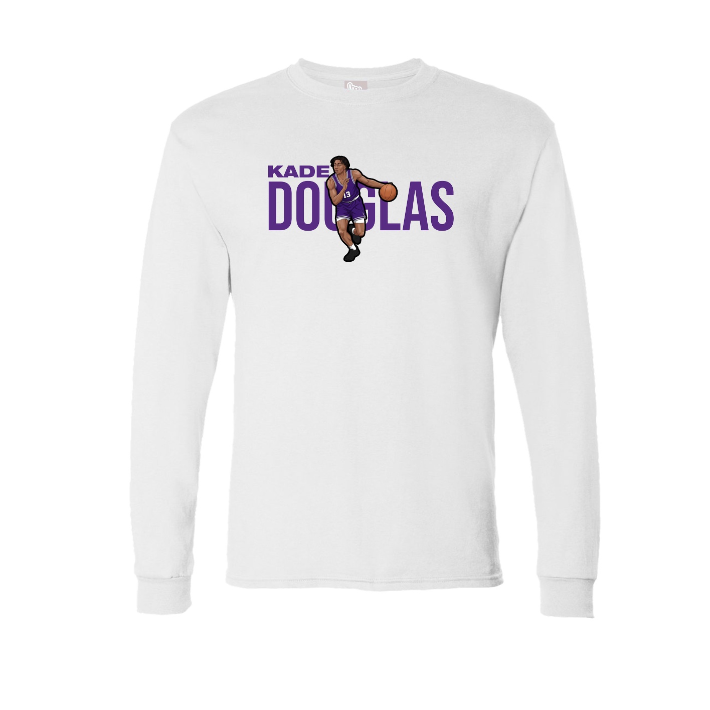 Long Sleeve Tee — Player Name in White