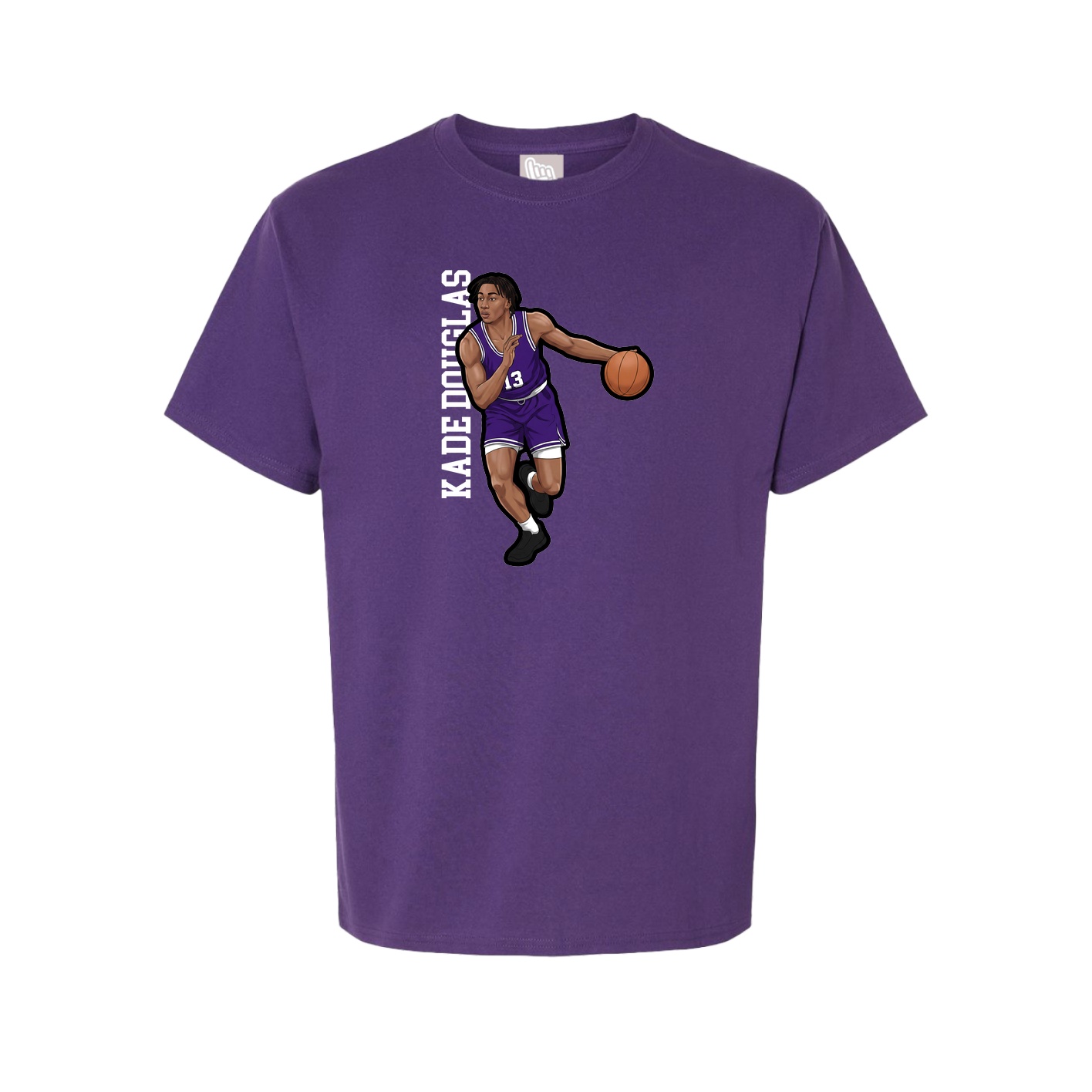 Youth Tee — Name Vertical in Purple