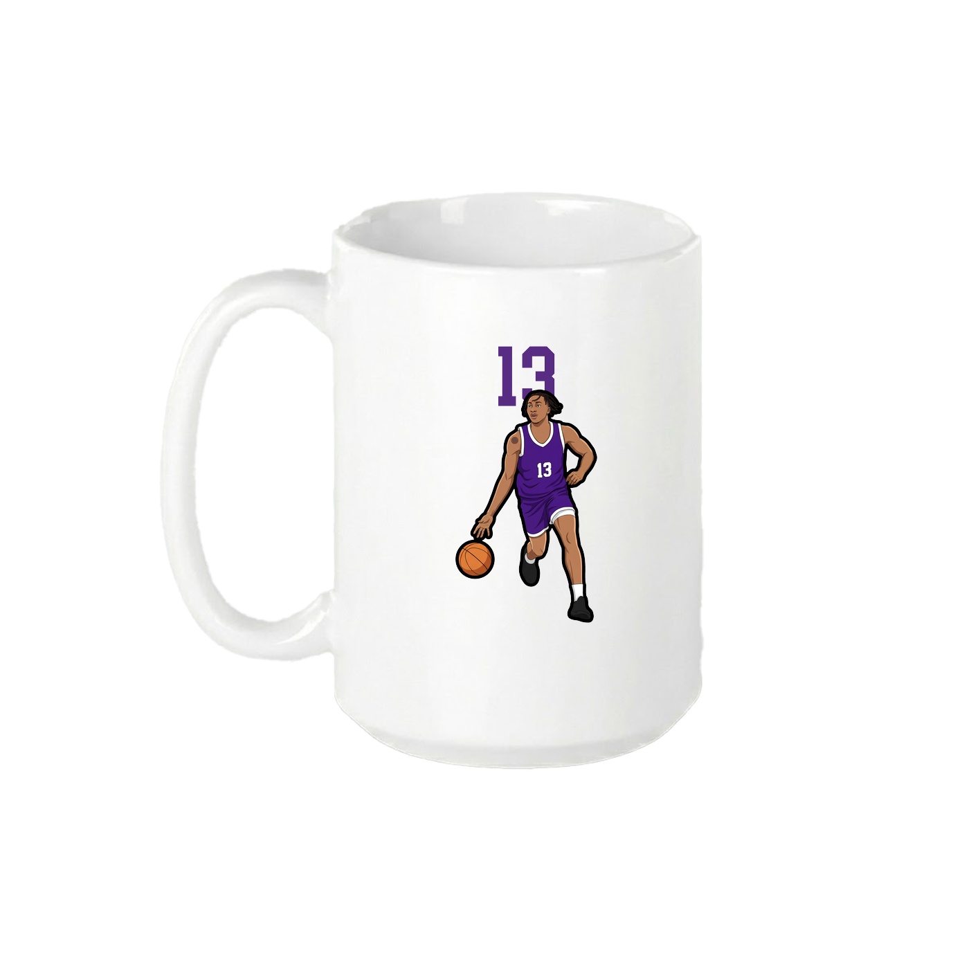 15oz Coffee Mug — Number Top in White
