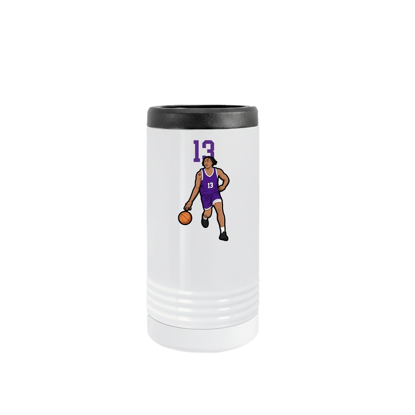 Slim Beverage Holder — Number Top in White