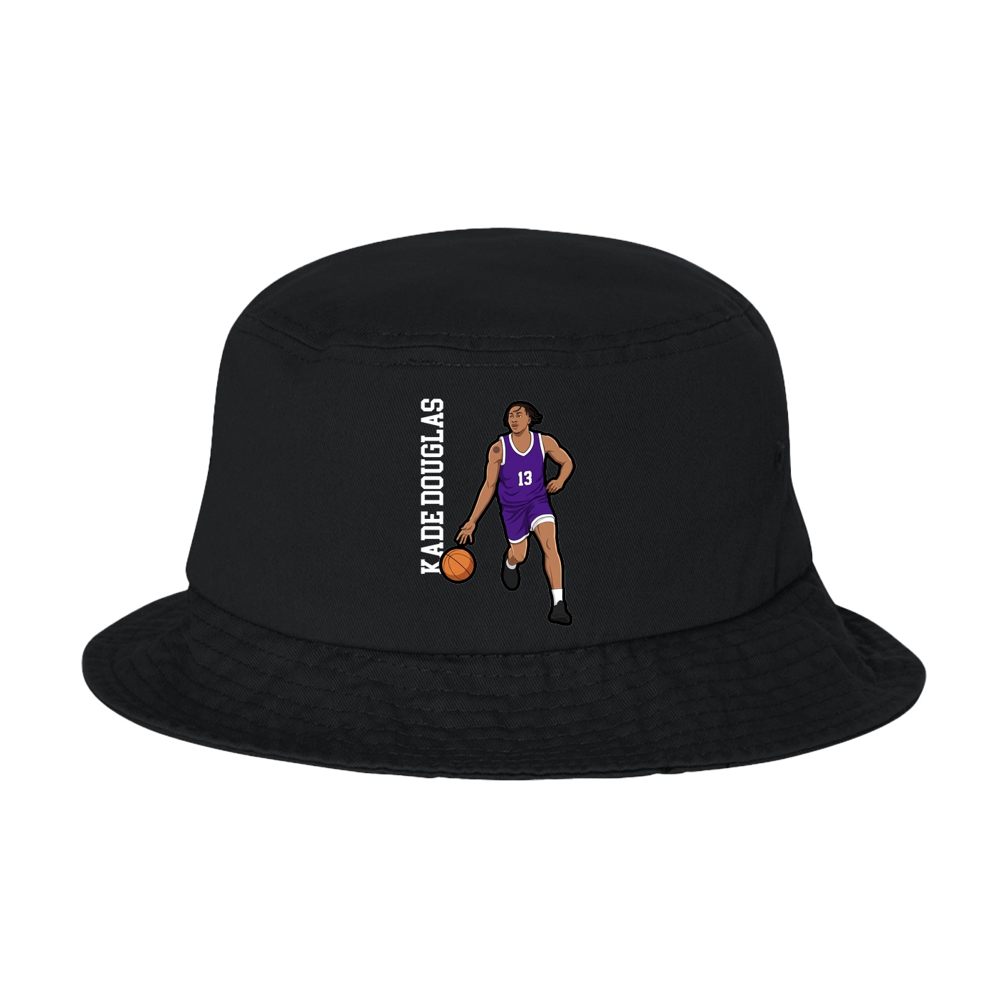 Bucket Cap — Name Vertical in Black