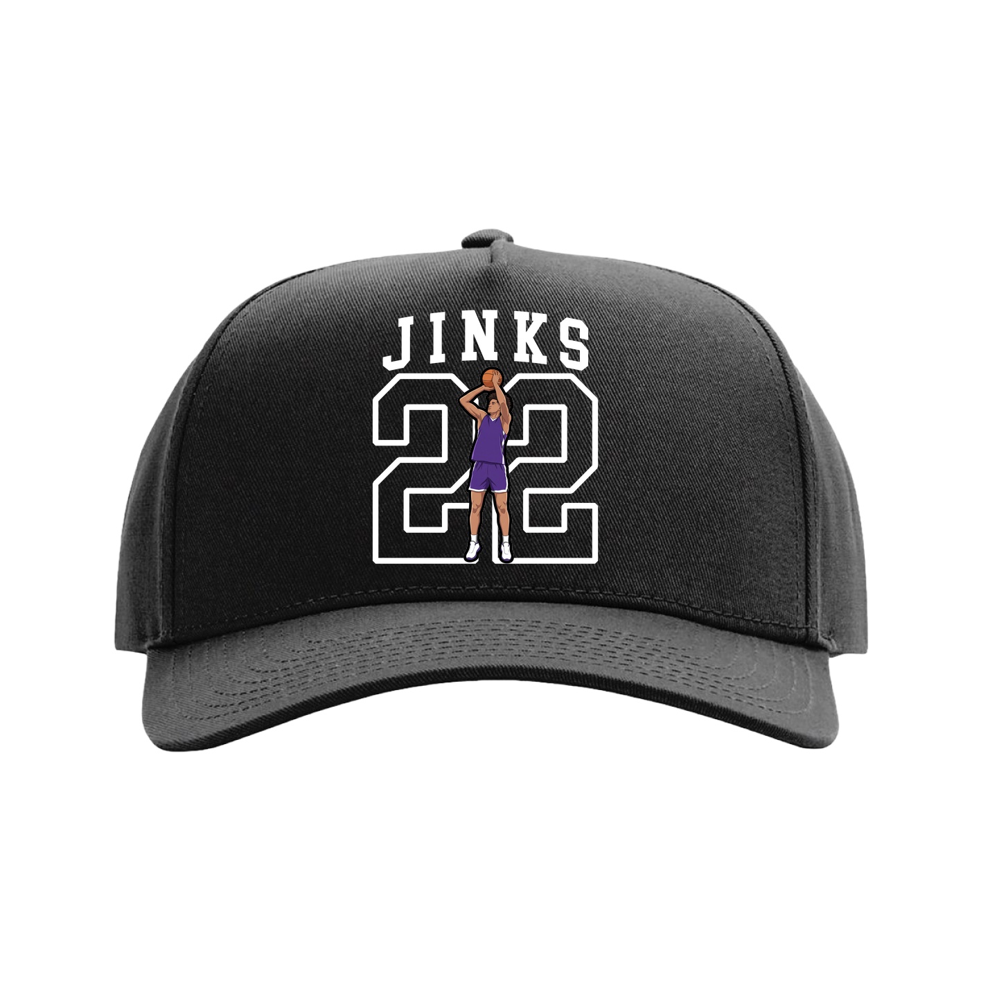 Full Fabric Five-Panel Champ Cap — Shirsey in Black