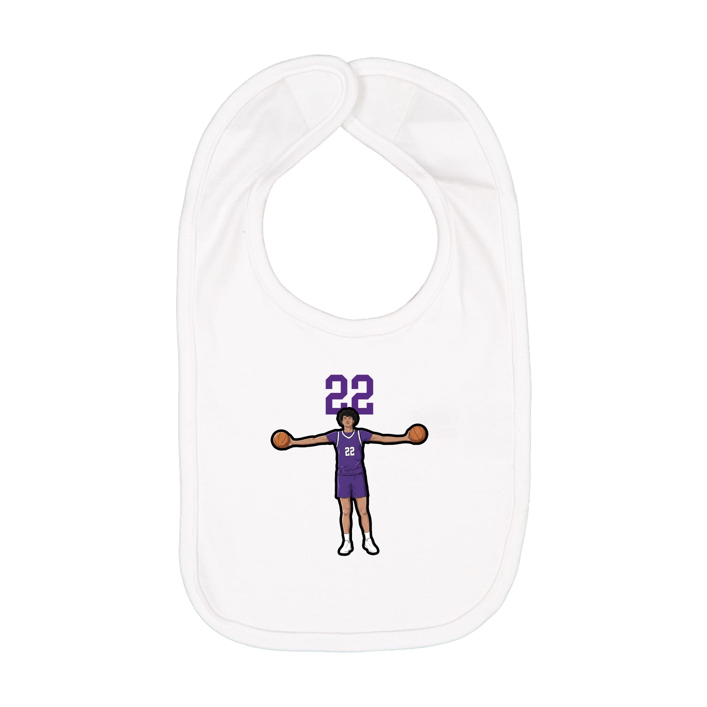 Infant Bib — Number Top in White
