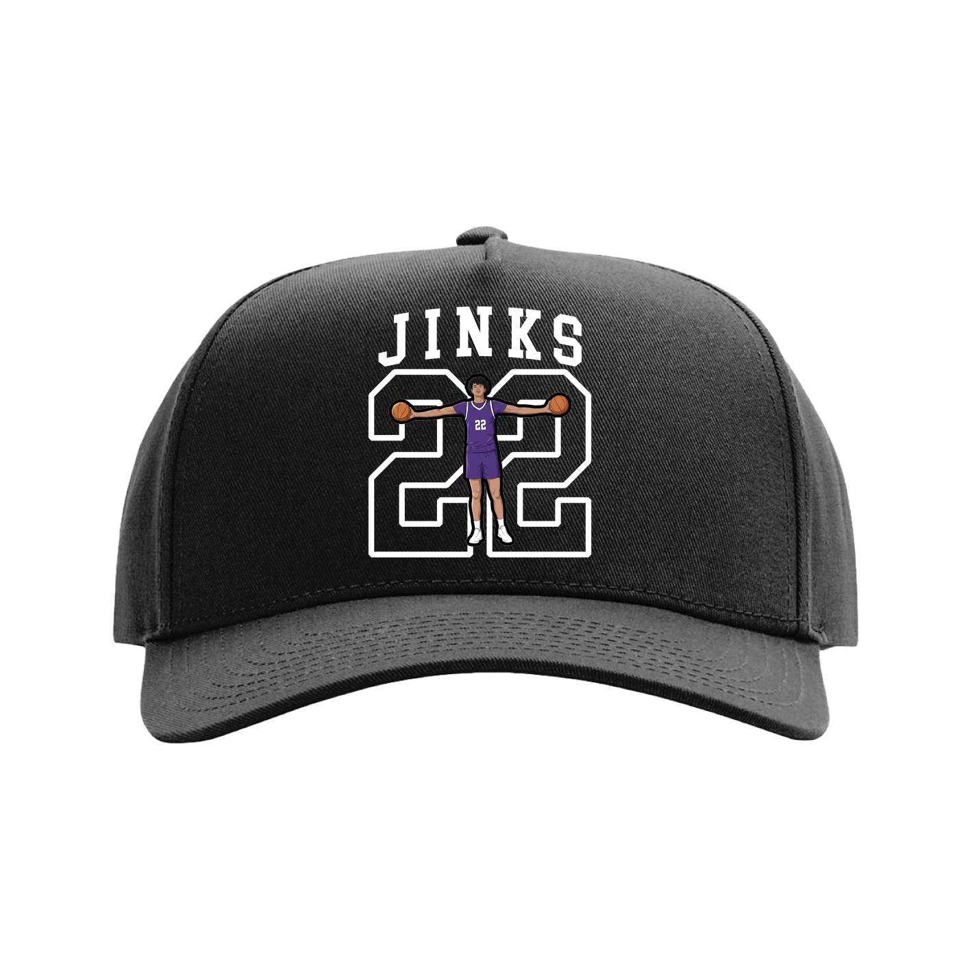 Full Fabric Five-Panel Champ Cap — Shirsey in Black