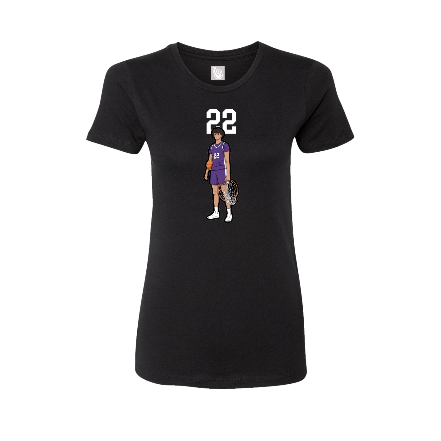Womens Tee — Number Top in Black