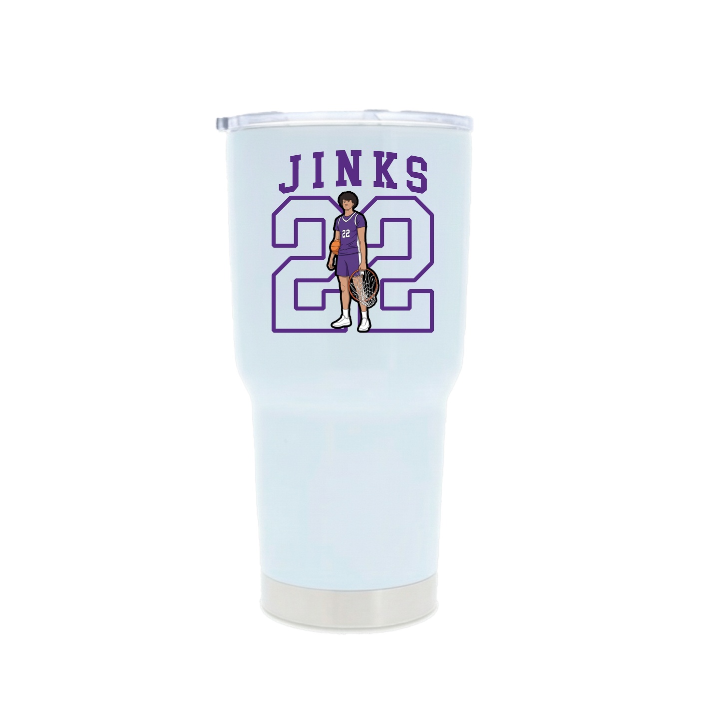 30oz Stainless Steel Tumbler — Shirsey in White