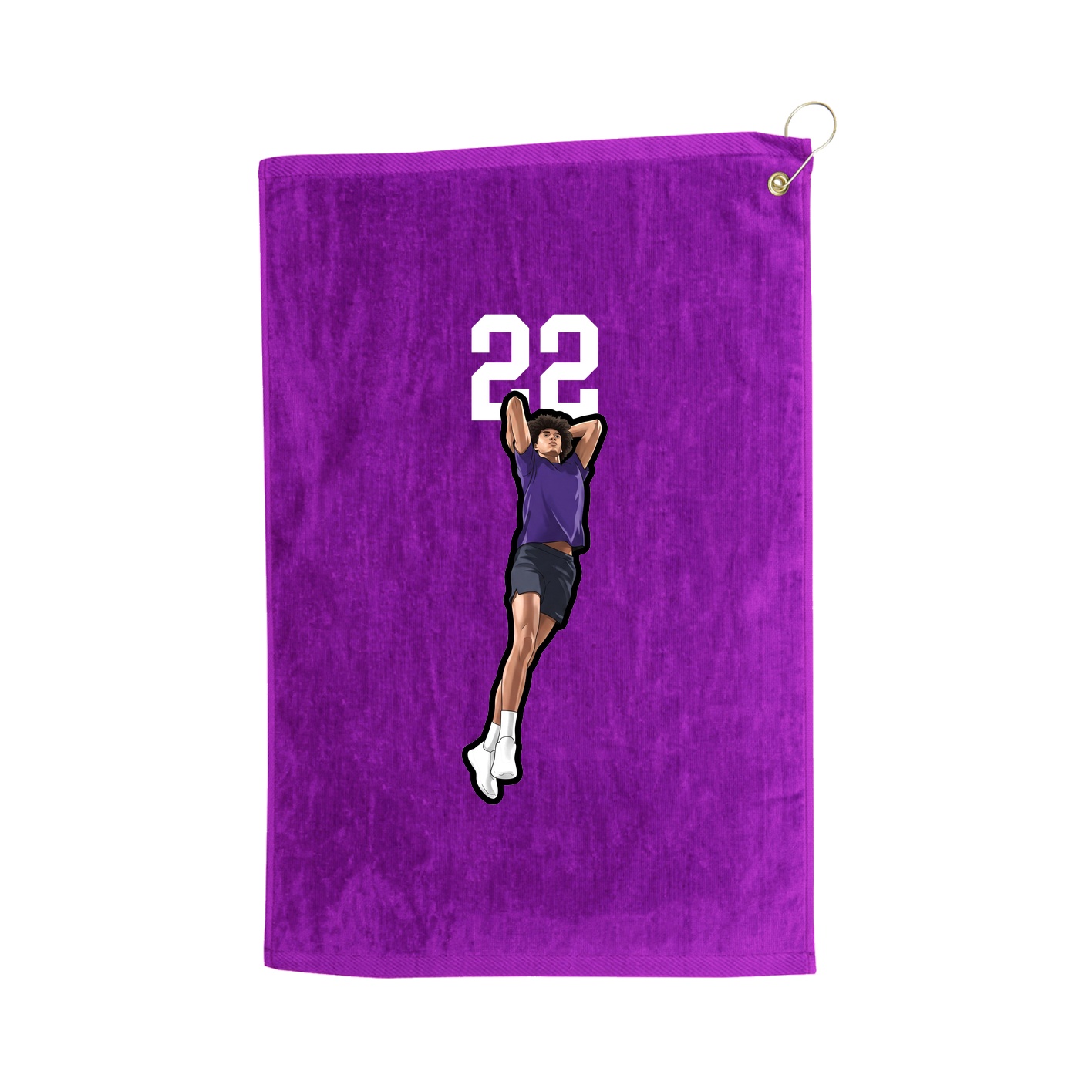 Golf Towel — Number Top in Purple