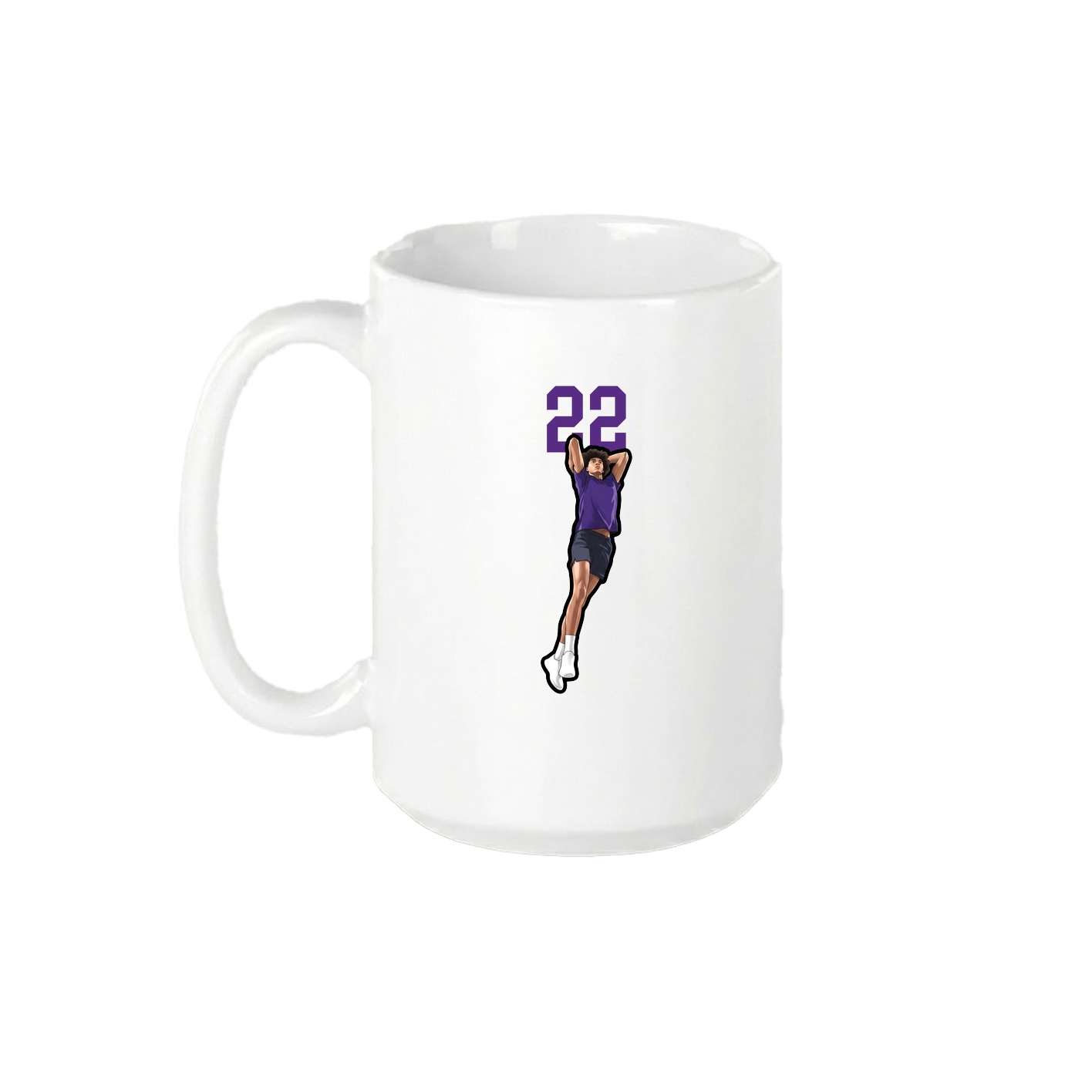 15oz Coffee Mug — Number Top in White
